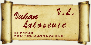 Vukan Lalošević vizit kartica